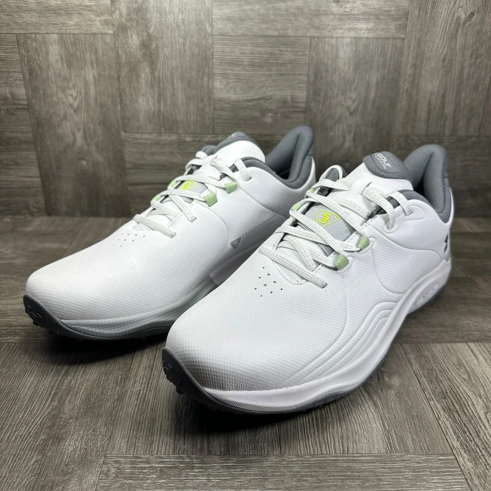 Under Armour HOVR UA Drive Pro S3 Spikeless Golf Shoes White 3026920-100 Sz 9.5